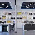 Bright Modern Public Security Big Data Office Space With Professional Reception And Spacious Meeting Area