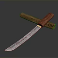 Traditional Handcrafted Knife with Wooden Handle and Sheath Hammered Blade Texture for Collection