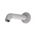 Sleek Modern Wall Mounted Stainless Steel Faucet With Long Spout And Single Handle Design