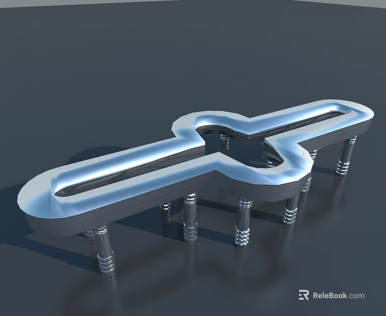 Swing Door Metal Hinge Hardware With Durable Structure And Screw Fasteners 3d model