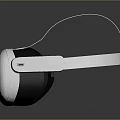Modern White VR Headset Electronic Device With Adjustable Strap And Comfortable Design