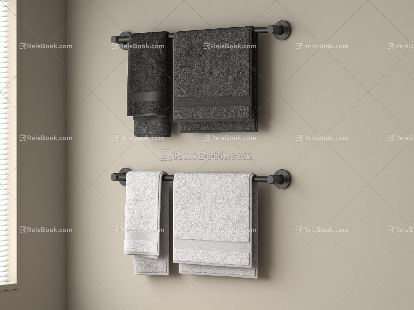 modern towel bath towel 3d model