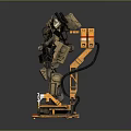 Mech Warrior Mech Soldier Machine Battlearm Mechanical Battlearm Machine Fighter Robot 3d model