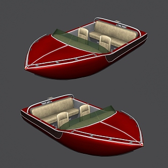 Modern Speedboat Cartoon Speedboat 3d model