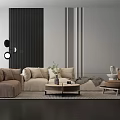 Modern Sofa Coffee Table Combination Fabric Sofa Combination 3d model