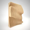 Wavy Textured Wooden Wall Design With Natural Grain And Modern Aesthetic