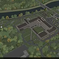 Elegant Main Entrance Gate Design With National Flag Trees Cars And Building Plaza Area