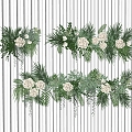 Modern plant wall green plant wall plant floral wall flowers and flowers 3d model