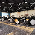Industrial LOFT Classroom Drum Classroom 3d model