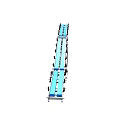 Blue Industrial Conveyor Belt With Metal Frame And Mobile Wheels For Material Transportation