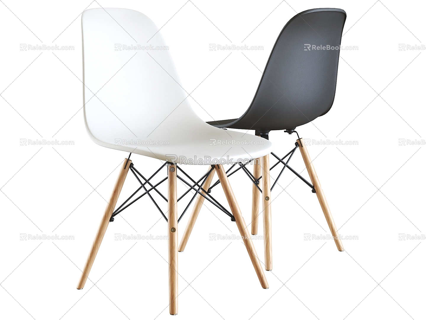 Eames Eames Dining Chair Single Chair 3d model