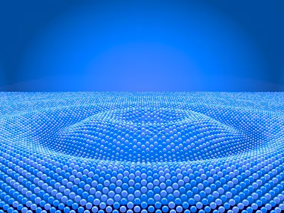 Abstract Blue Background With Spiral Pattern Of Small Circular Dots 3d model