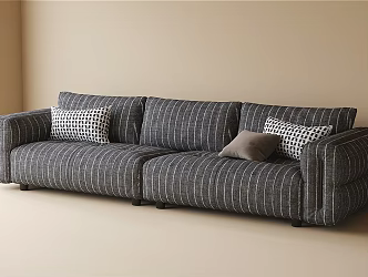 Modern three-person sofa 3d model