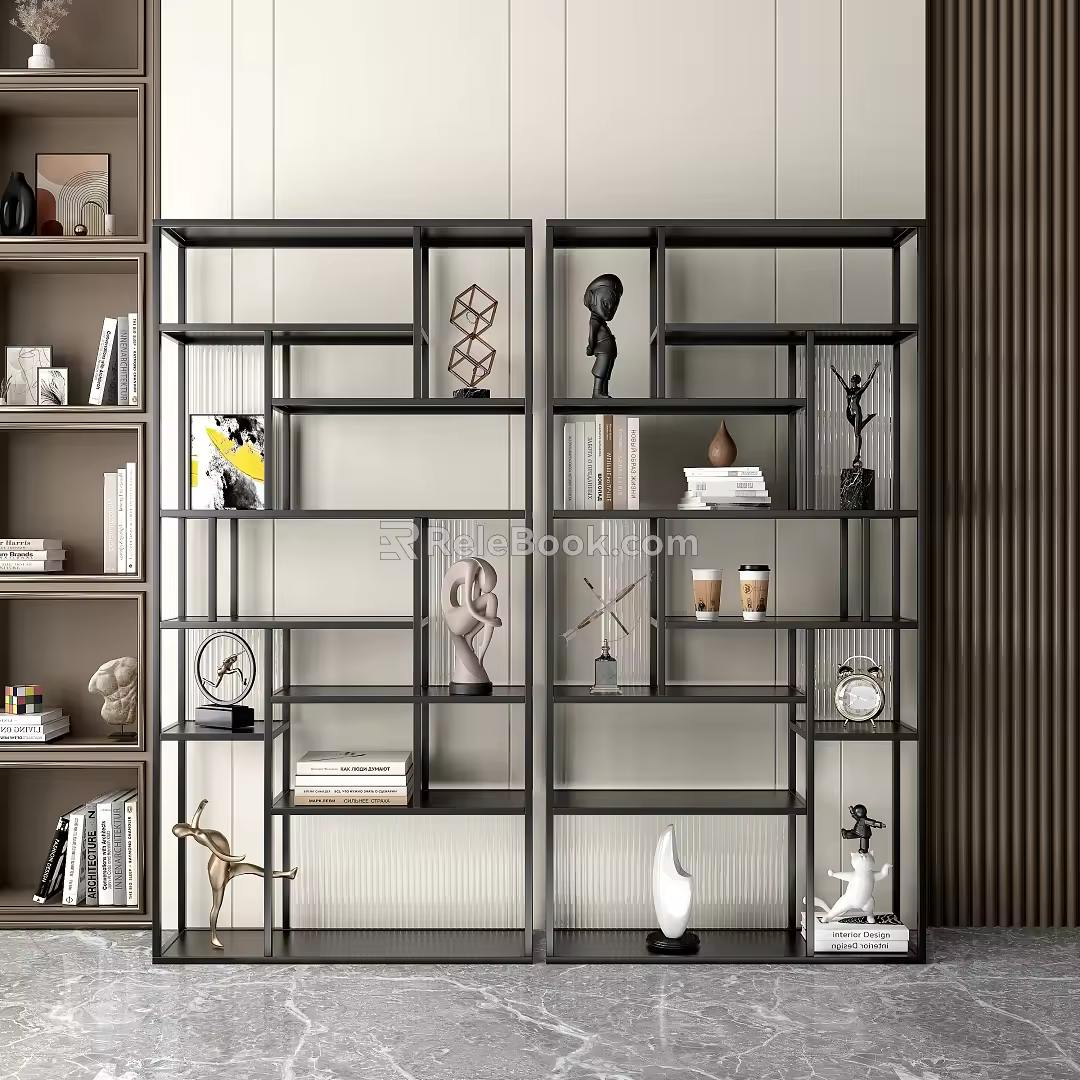 Modern Iron Shelf with Changhong Glass 3d model