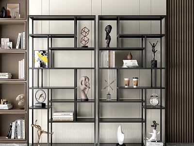 Modern Iron Shelf with Changhong Glass 3d model