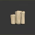 Lit Candles With Dripping Wax In Various Shapes And Sizes For Home Use