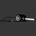 Black And Blue Over Ear Computer Headphones With Circular Earpads And Cable Design