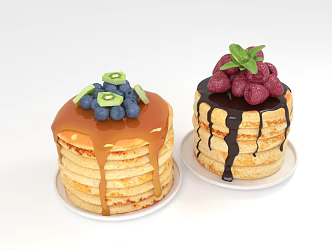 Honey Cake Lasagna Chocolate Cake Food 3d model