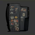 Vintage Television With Decorative Stickers Classic Design And Old Fashioned Screen