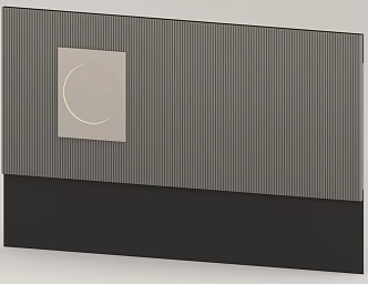 Bedroom simple background wall 3d model