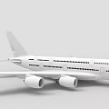 Passenger Airplane Exterior Design With Side View Wings Engines And Windows