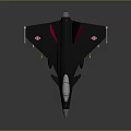 3D Rendered Gray Fighter Jet Model With Red Tail Fin Canopy And Missiles Under Wings