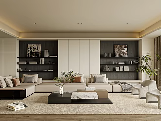 modern living room 3d model