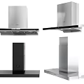 Modern Kitchen Range Hood Appliances In Stainless Steel And Black Designs