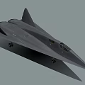 Advanced Gray Stealth Fighter Jet Military Weapon With Aerodynamic Design And Cockpit