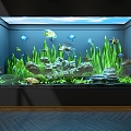 Ecological fish tank landscape fish tank 3d model