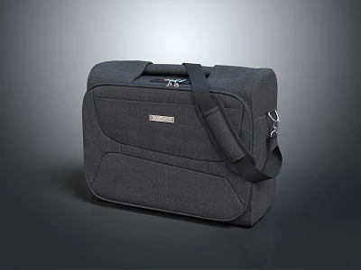 Gray Business Travel Bag With Nylon Material Adjustable Shoulder Strap And Practical Design 3d model