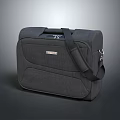 Gray Business Travel Bag With Nylon Material Adjustable Shoulder Strap And Practical Design 3d model