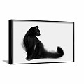 Modern Animal Painting Simple Black and White Study Animal Cat Decorative Painting 3d model