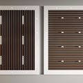 Modern ceiling wood grille aluminum square ceiling 3d model