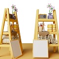 Cartoon Style Storage Rack Cartoon Storage Rack Shelf Q Style Bathroom Storage Rack 3d model