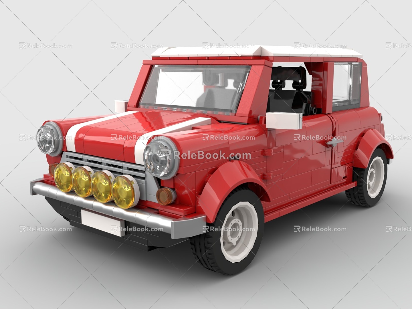 LEGO Toy Blocks minicooper Mini sports car Sedan Mini Car Car 3d model