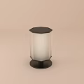 Modern Minimalist Table Lamp With White Shade And Black Base In Simple Setting 3d model