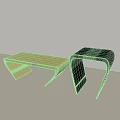 Modern Minimalist Coffee Tables With Beige And Black Unique Geometric Shapes