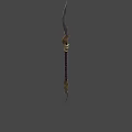 Ornate Snake Shaped Weapon Staff With Gold Purple Coiled Spiral And Metallic Texture
