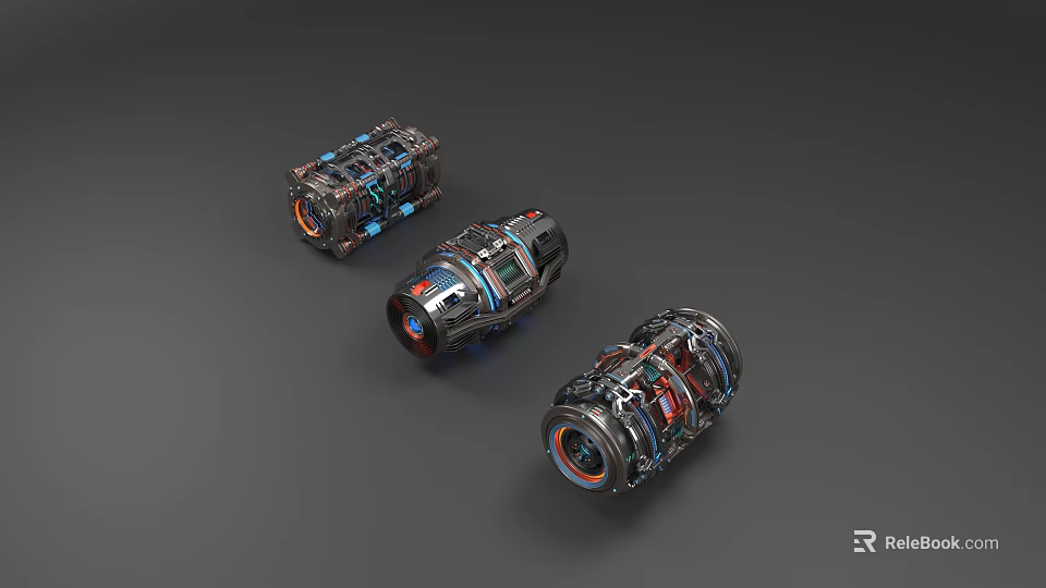 Smart Machines Featuring Mechanical Designs Metallic Casings And Intricate Internal Components 3d model 