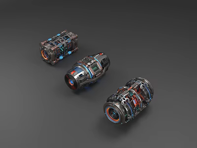 Smart Machines Featuring Mechanical Designs Metallic Casings And Intricate Internal Components 3d model
