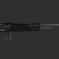 High Quality Black Tactical Rifle With Long Barrel Magazine And Scope