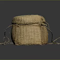 Natural Straw Woven Storage Basket With Lid And Rope Details For Home Organizing