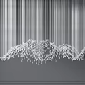 Modern Crystal Chandelier With Hanging Strings And Elegant Wave Design 3d model