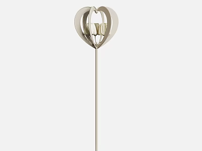 Modern Heart Shaped Floor Lamp With Metallic Finish And Elegant Home Decor Design 3d model