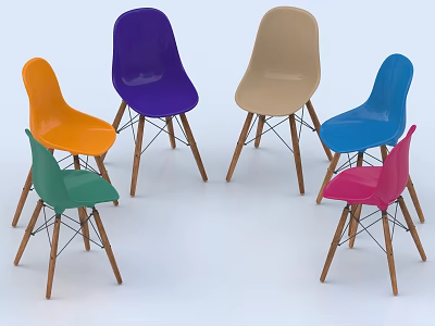 Leisure Chairs In Vibrant Colors Featuring Modern Minimalist Design And Stylish Appeal 3d model