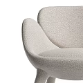 Elegant Modern Dining Chair With Light Beige Upholstered Fabric And Golden Metal Legs