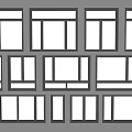 Assorted Window Designs Featuring Different Frame Styles Sizes And Structures 3d model