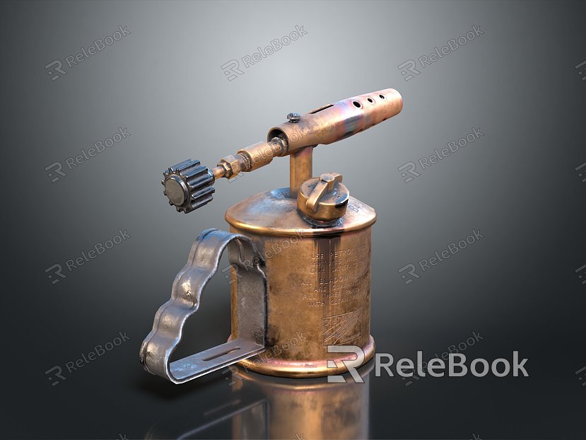 blowtorch fire lamp gasoline blowtorch kerosene blowtorch blowpipe modern weapon hot weapon hot weapon gun model