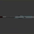 Futuristic Sci Fi Weapon With Silver Metallic Structure And Blue Glowing Lines